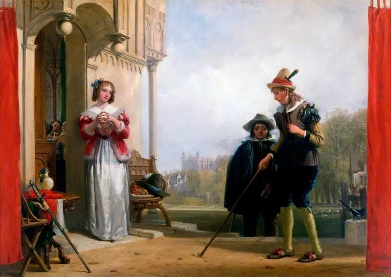 Slender and Anne Page (from 'The Merry Wives of Windsor' by William Shakespeare), by Augustus Wall Callcott