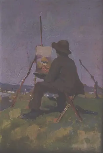 Pictor lucrând, by Aurel Băeșu