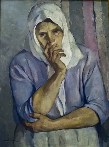 Portret de țărancă, by Aurel Băeșu
