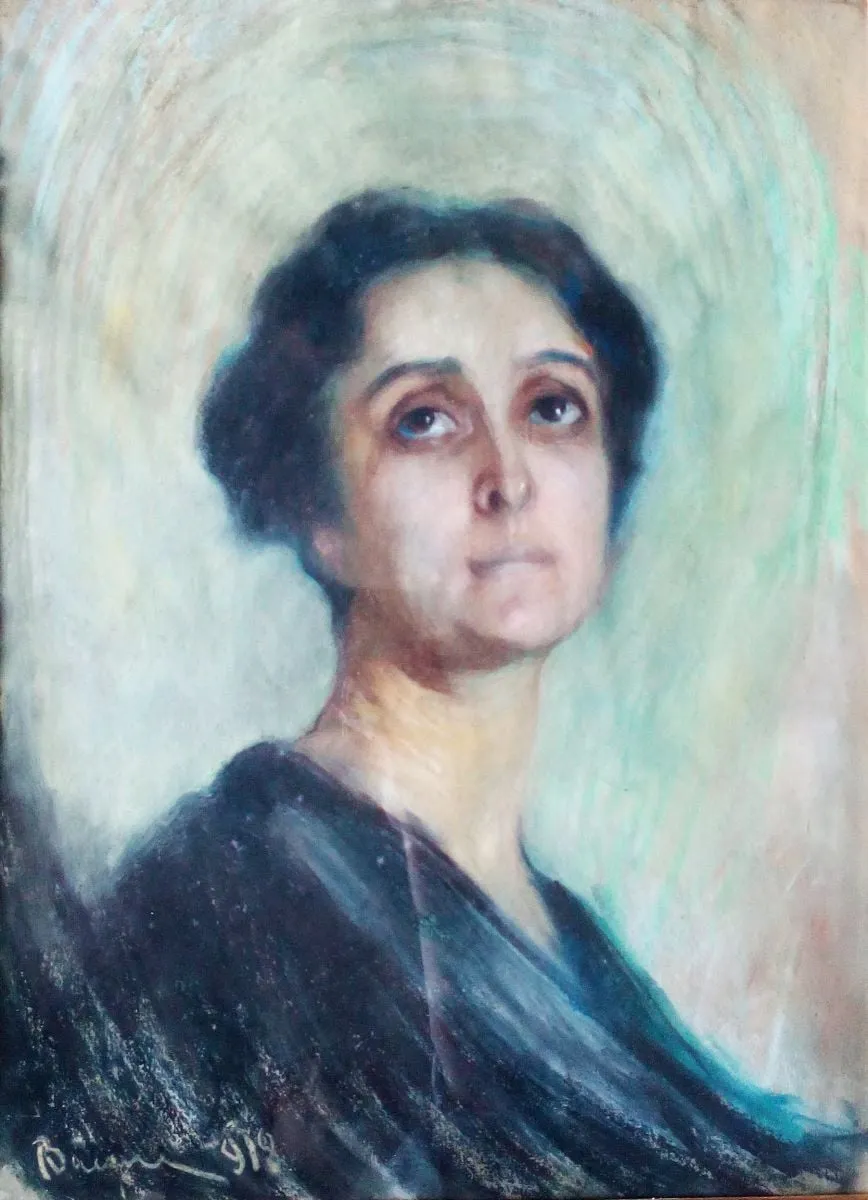 Portretul Doamnei Elena Motaș, by Aurel Băeșu, 1922