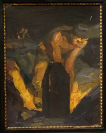 Miner în ocnă, by Aurel Popp