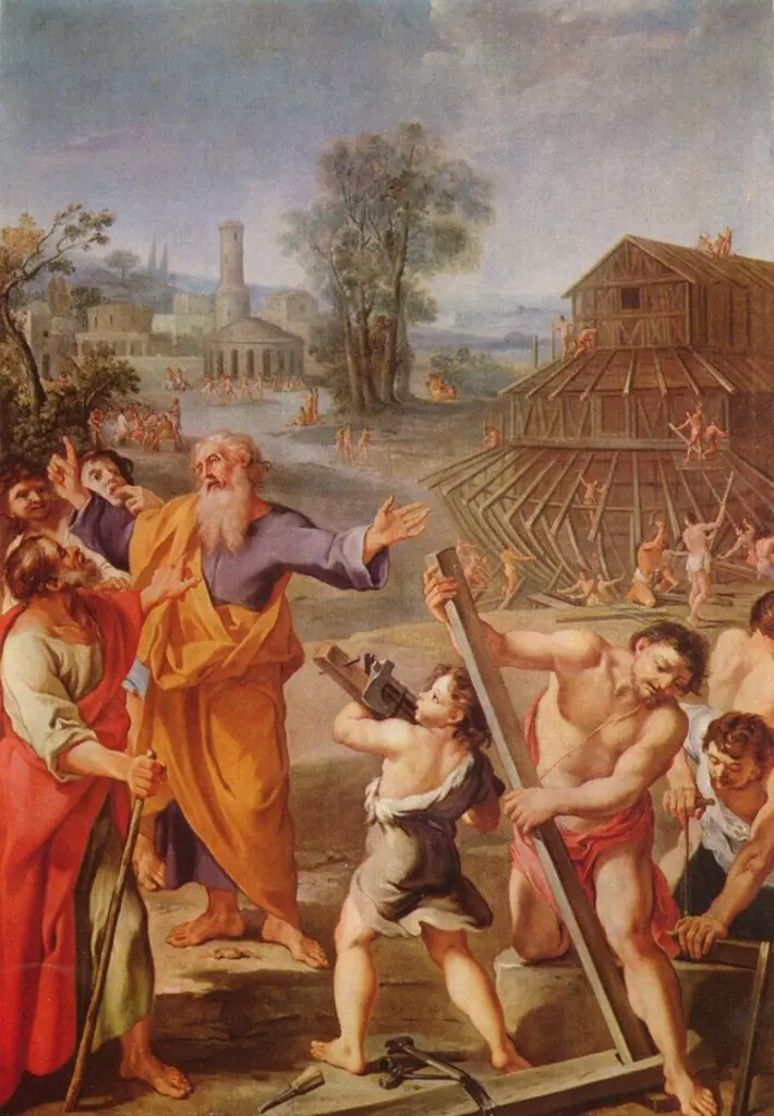 Building of the Ark of Noah, by Aureliano Milani