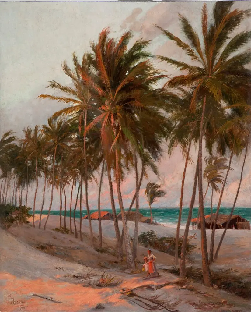 Beach in Fortaleza, by Aurélio de Figueiredo