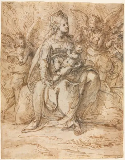 Madonna and Child with Angels, by Aurelio Luini