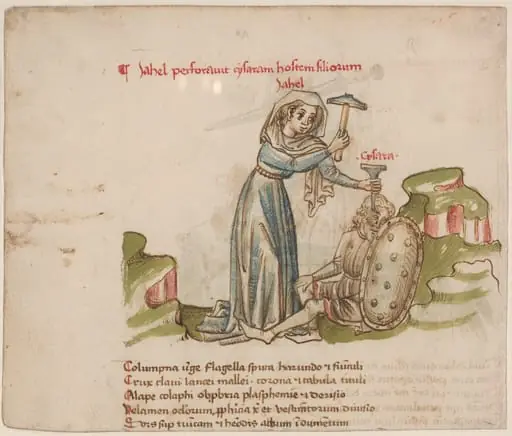 Jael Killing Sisera, by Austrian 15th Century