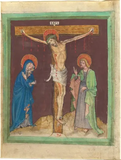 The Crucifixion, by Austrian 15th Century