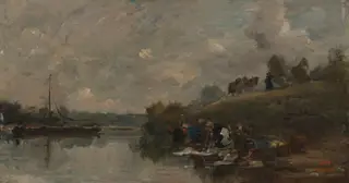 Auvers (Washerwomen), by Charles François Daubigny