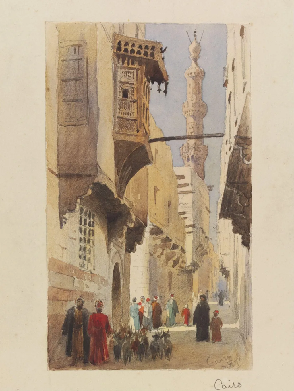 Cairo, by Axel Herman Haig, watercolor, 1890