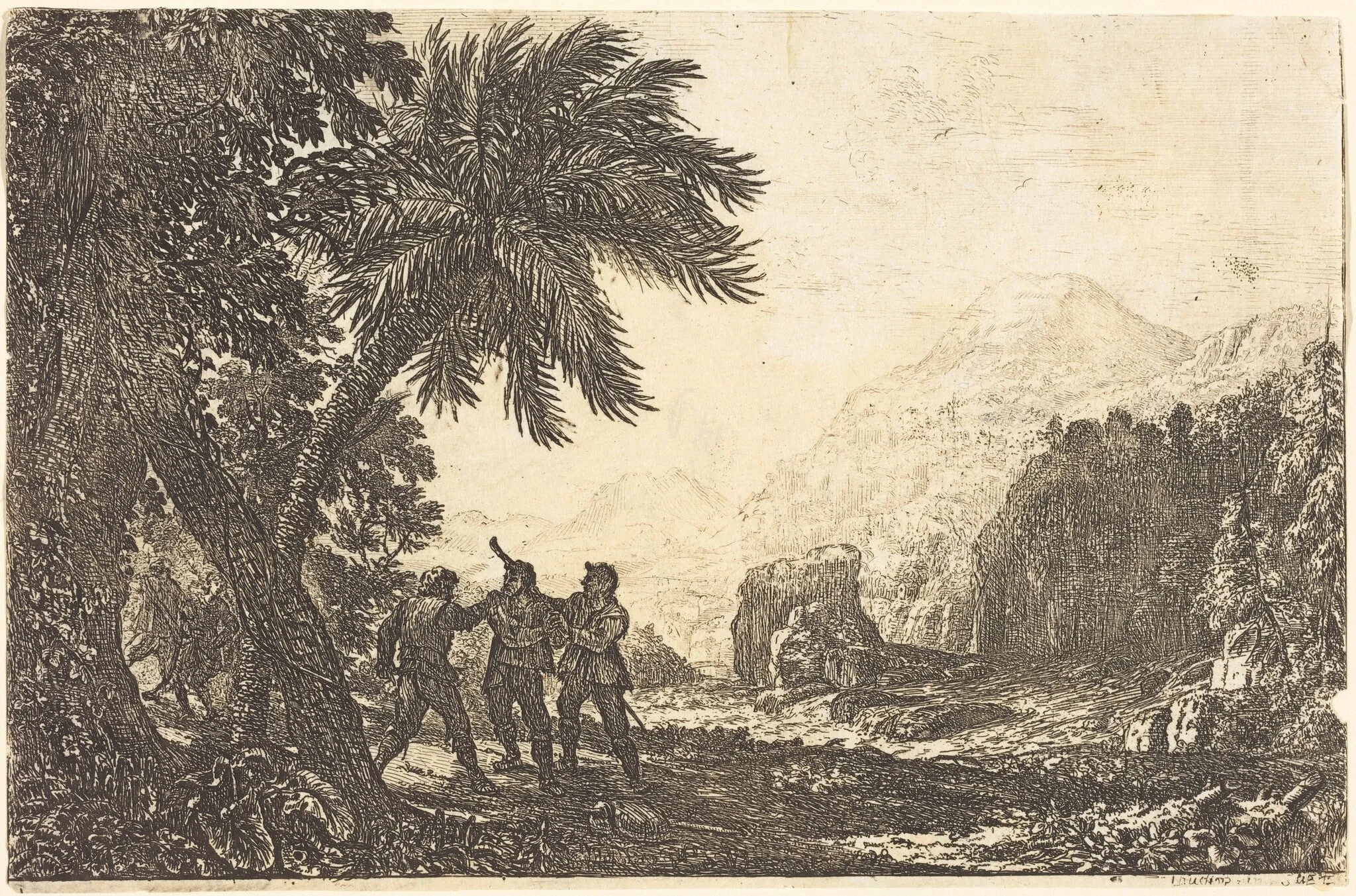Landscape with Brigands (Scène de brigands), detail