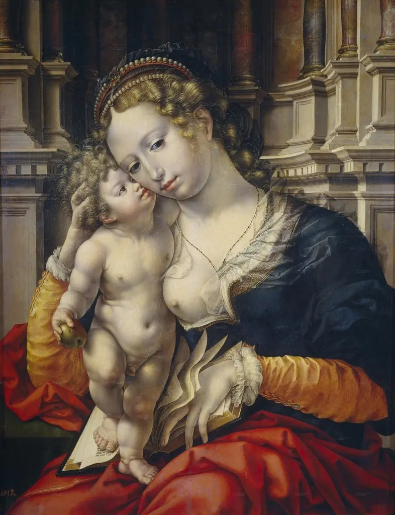 The Virgin and Child, by Jan Gossaert, oil, 1527