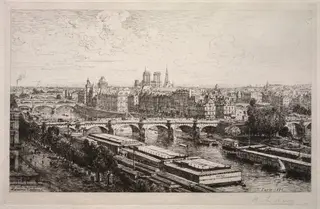 View from the Louvre, by Maxime Lalanne, 1882