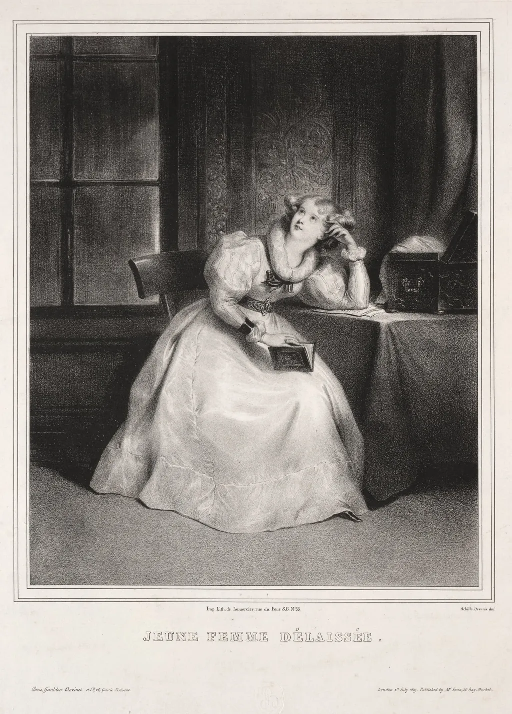 Reverie, by Achille Devéria, 1840