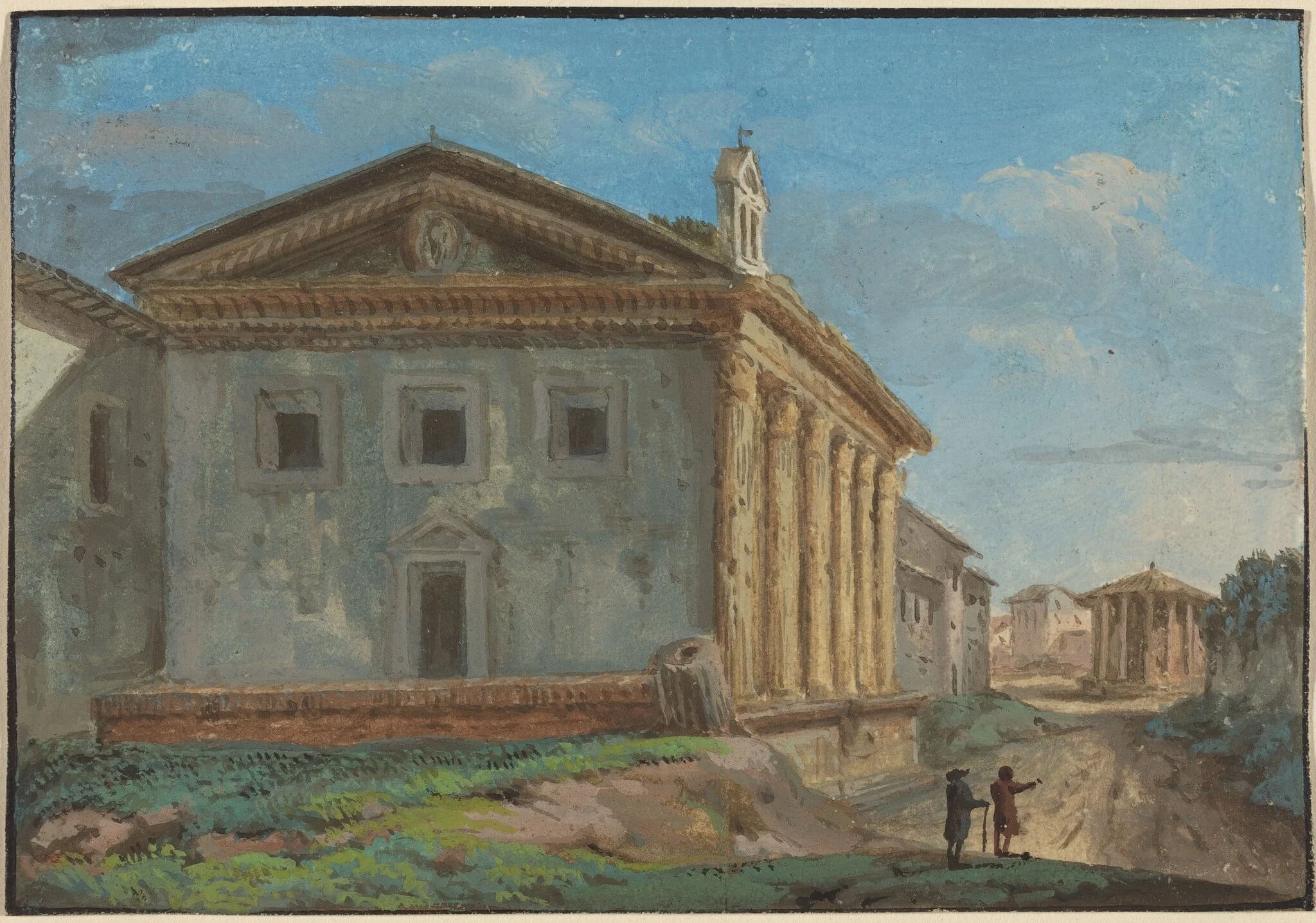 Tempio della Fortuna Virile with the Tempio di Vesta in the Distance, detail
