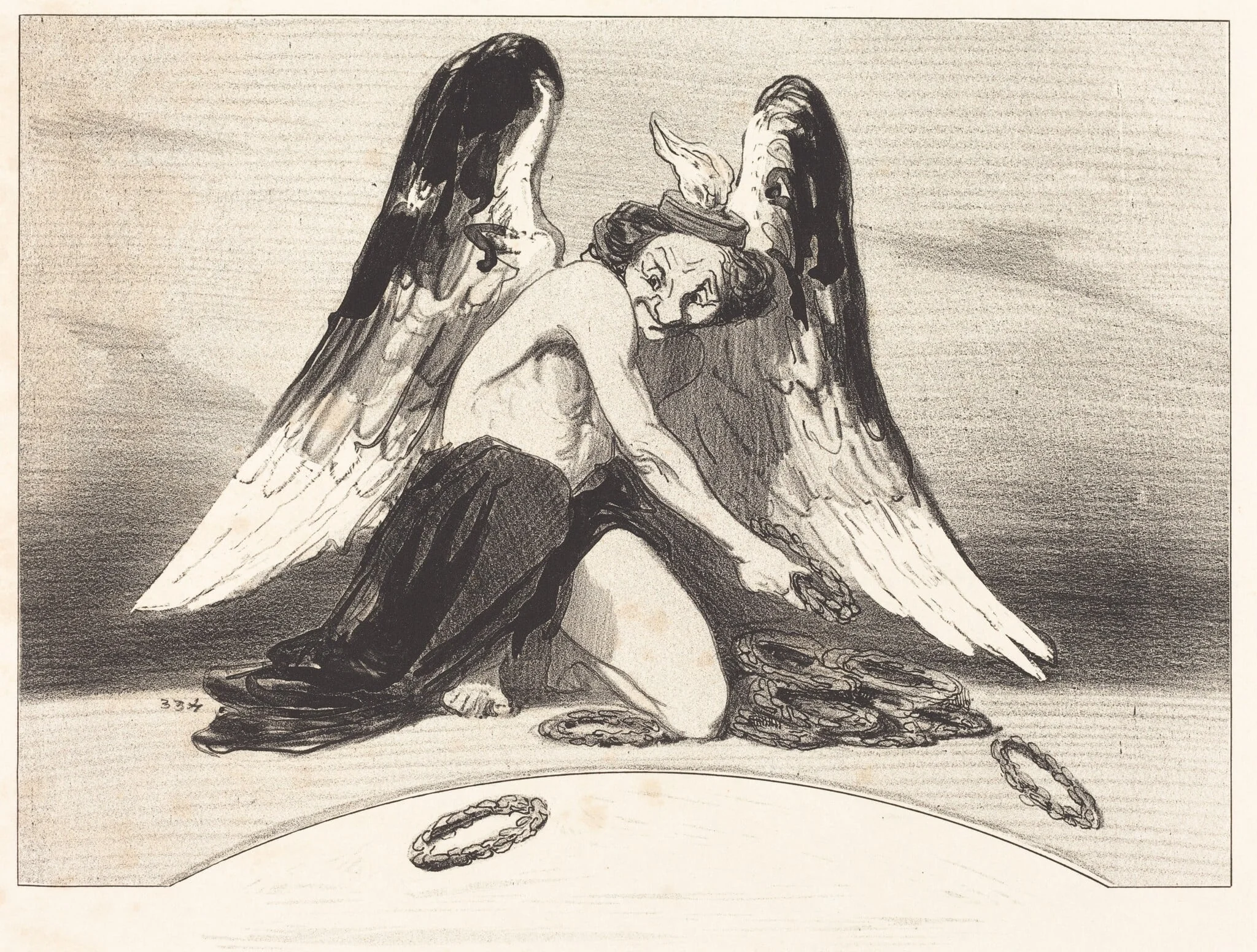 Le Charivari reconnaissant a l'année 1841, detail