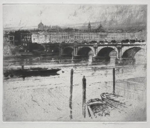 Waterloo Bridge, by Percy Robertson, 1911