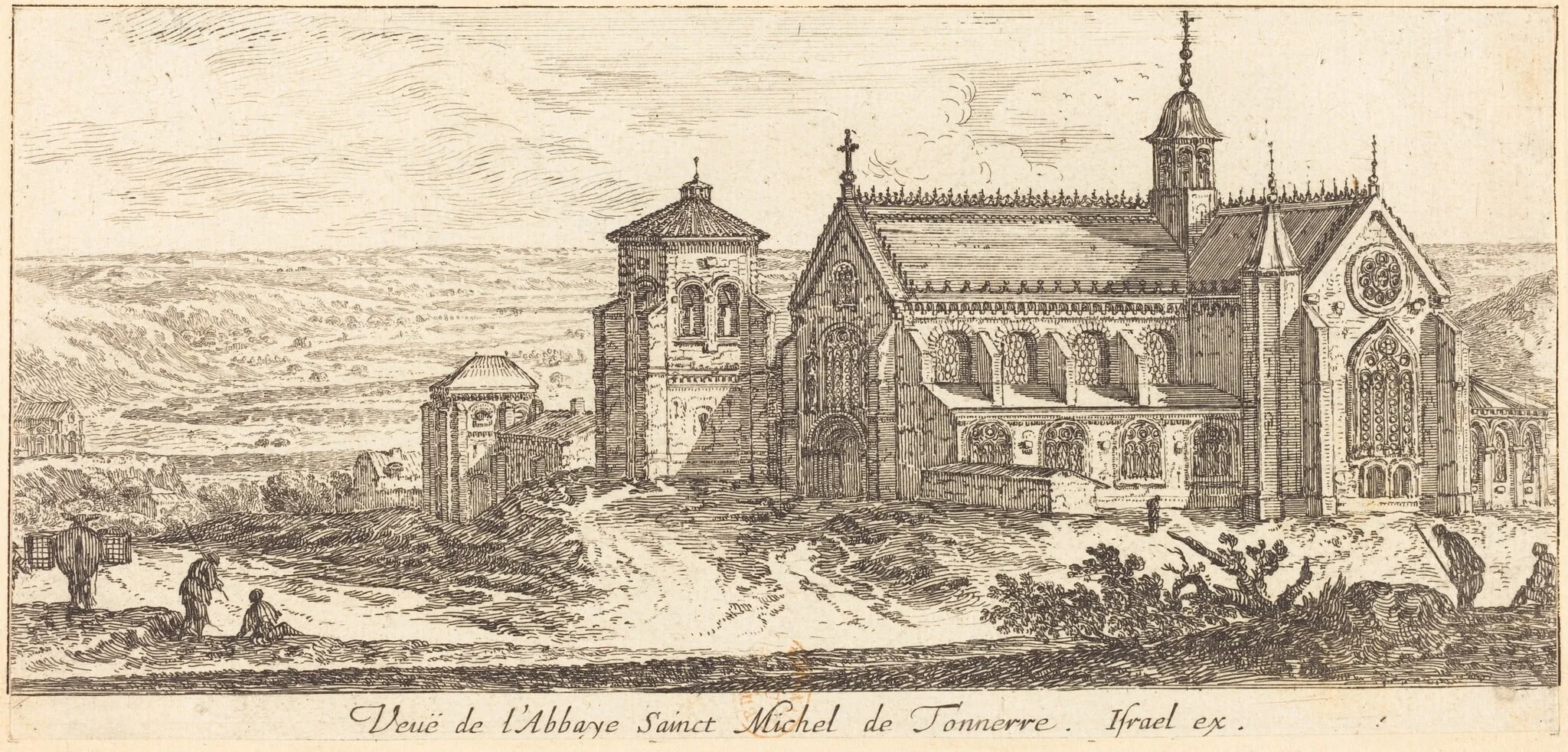 Veue de l'Abbaye Sainct Michel de Tonnerre, detail