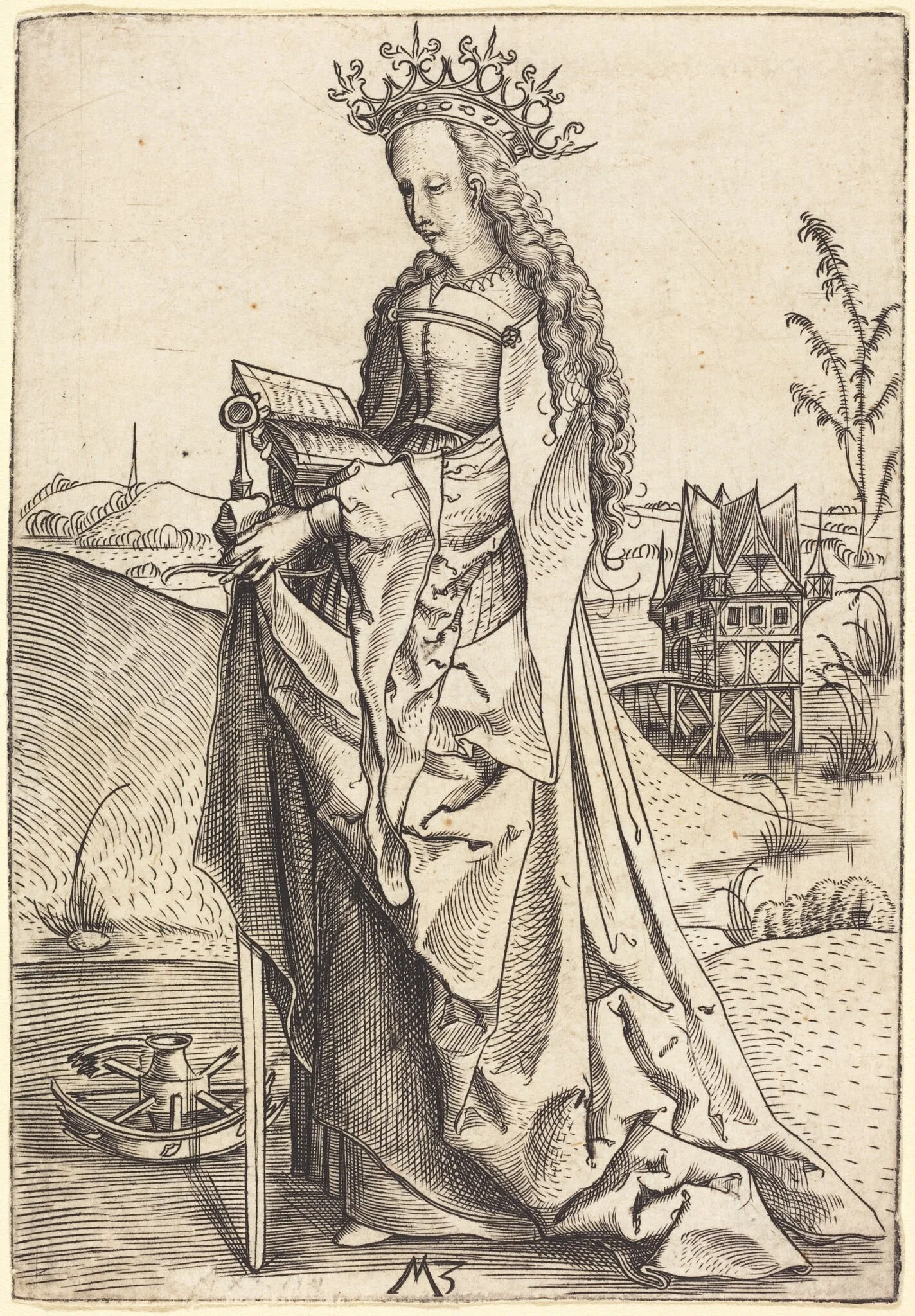 Saint Catherine, detail