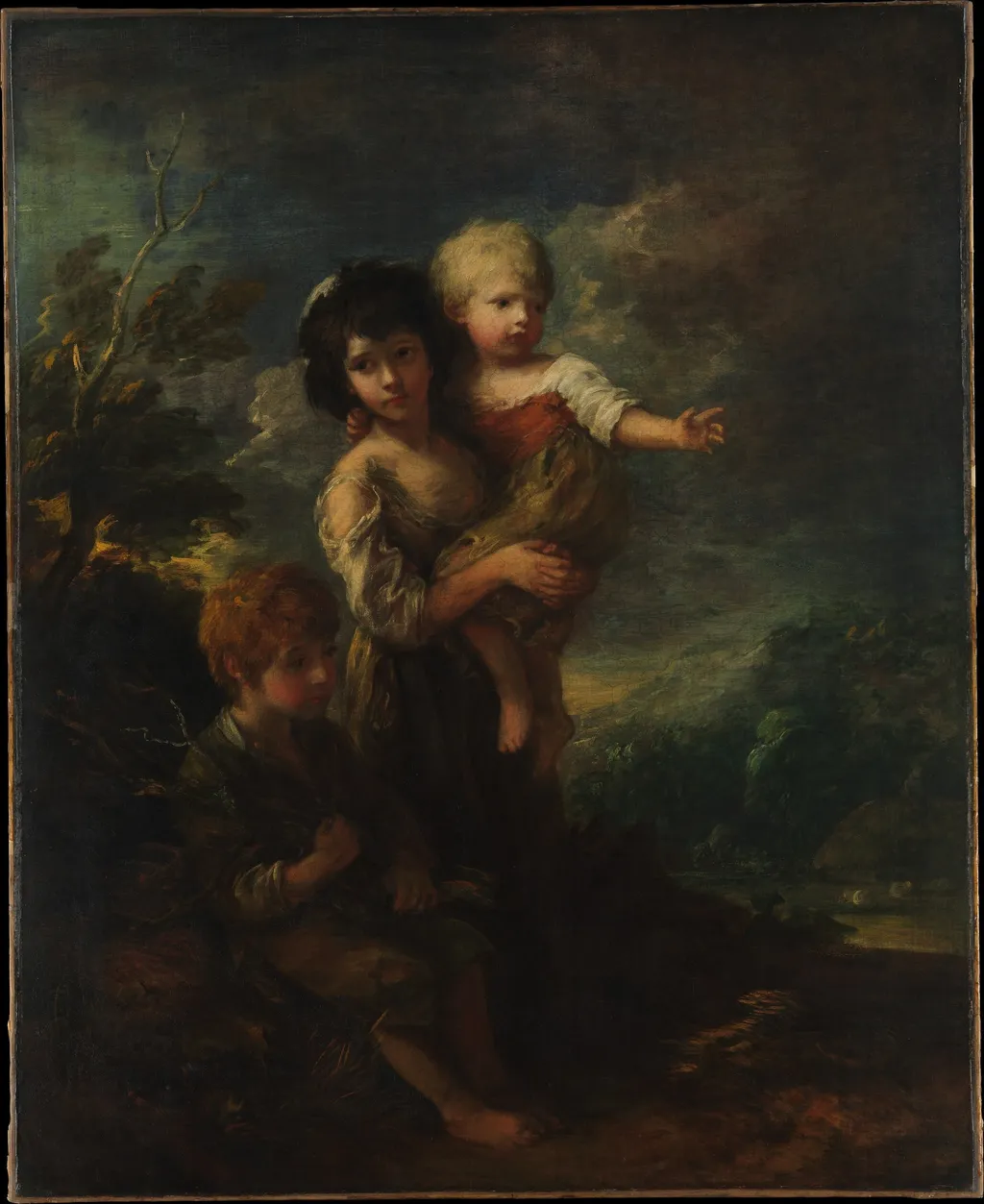 Cottage Children (The Wood Gatherers), by Thomas Gainsborough, oil