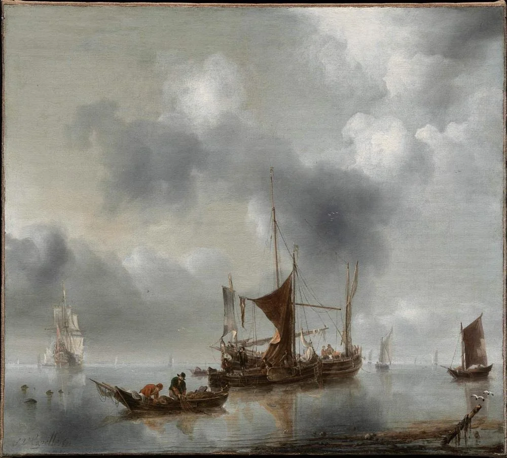 A Kaag and a Smak in a Calm, detail