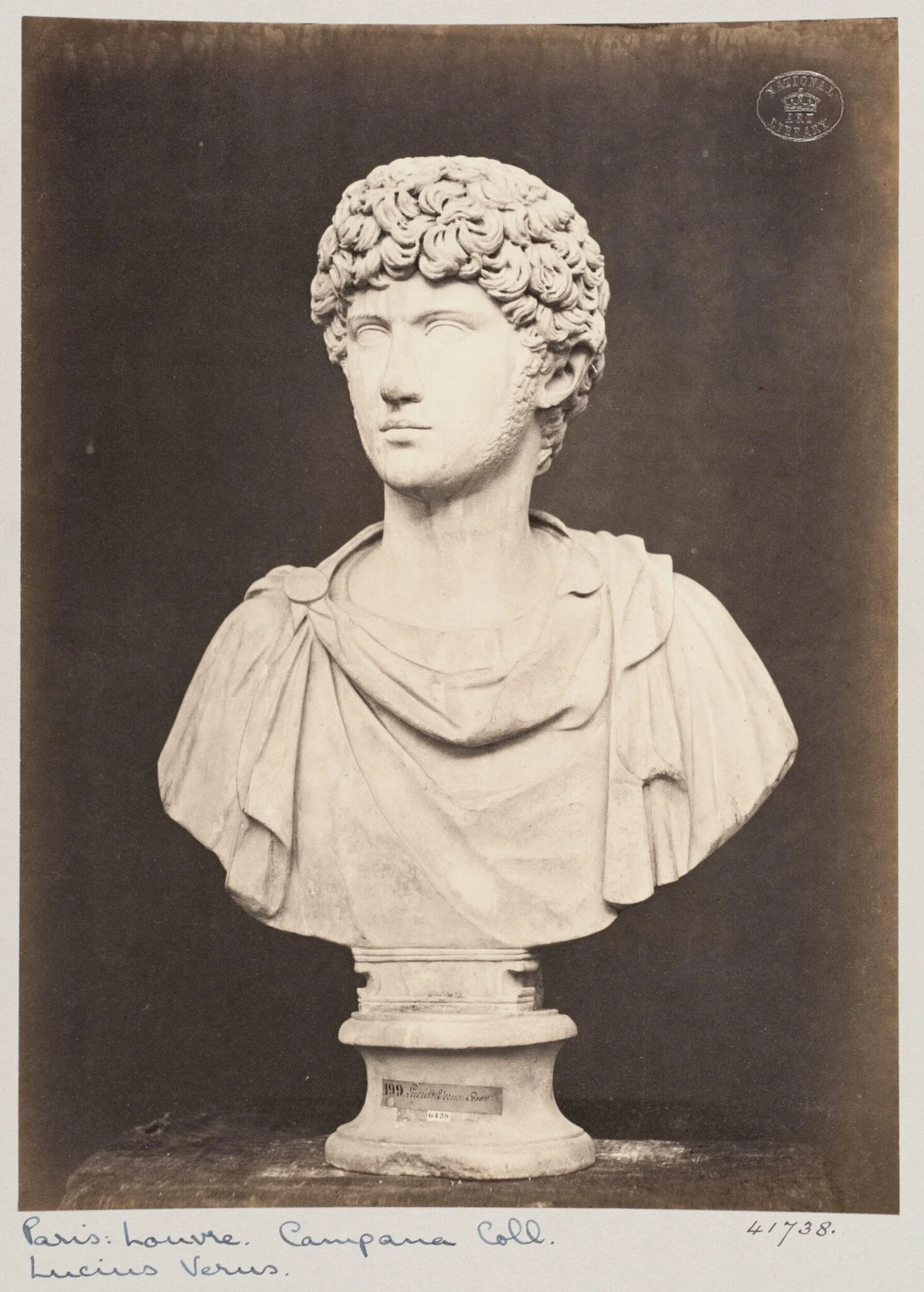 Marble bust of Lucius Verus, detail