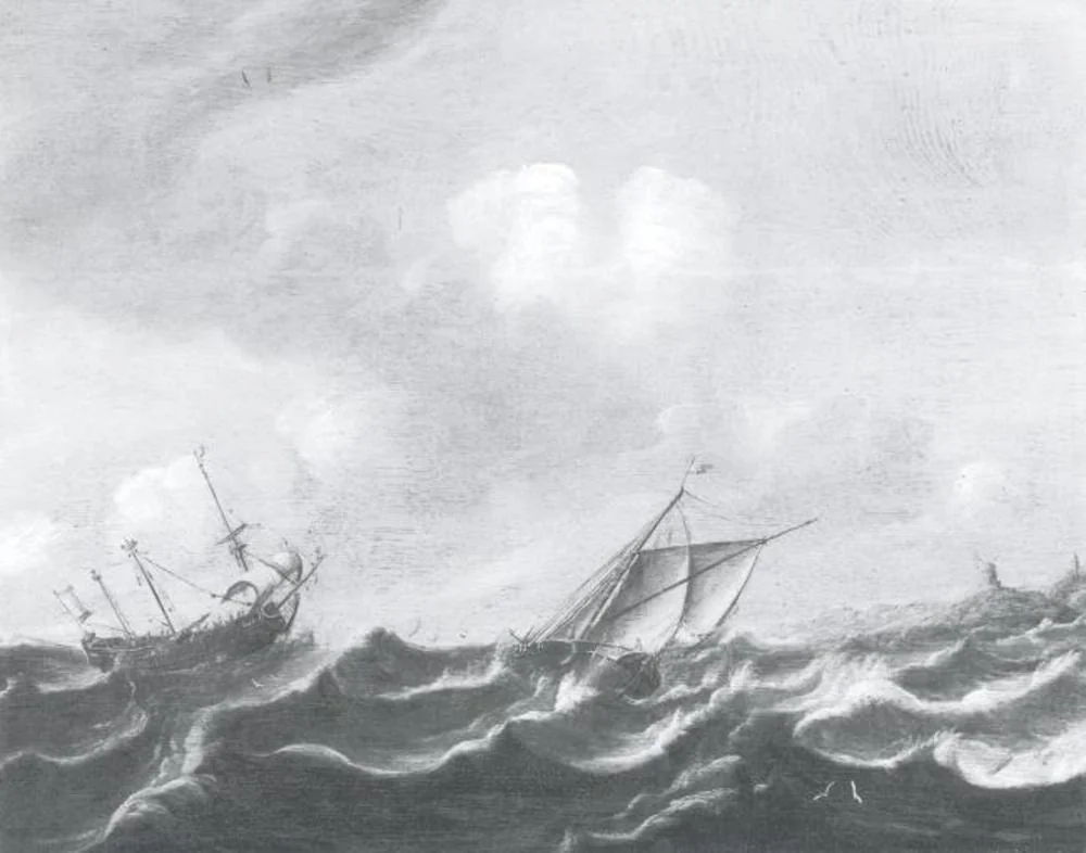 Ships in a Gale, detail