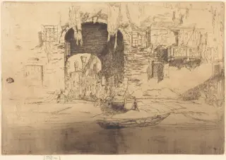 San Biagio, by James McNeill Whistler, ink, 1880