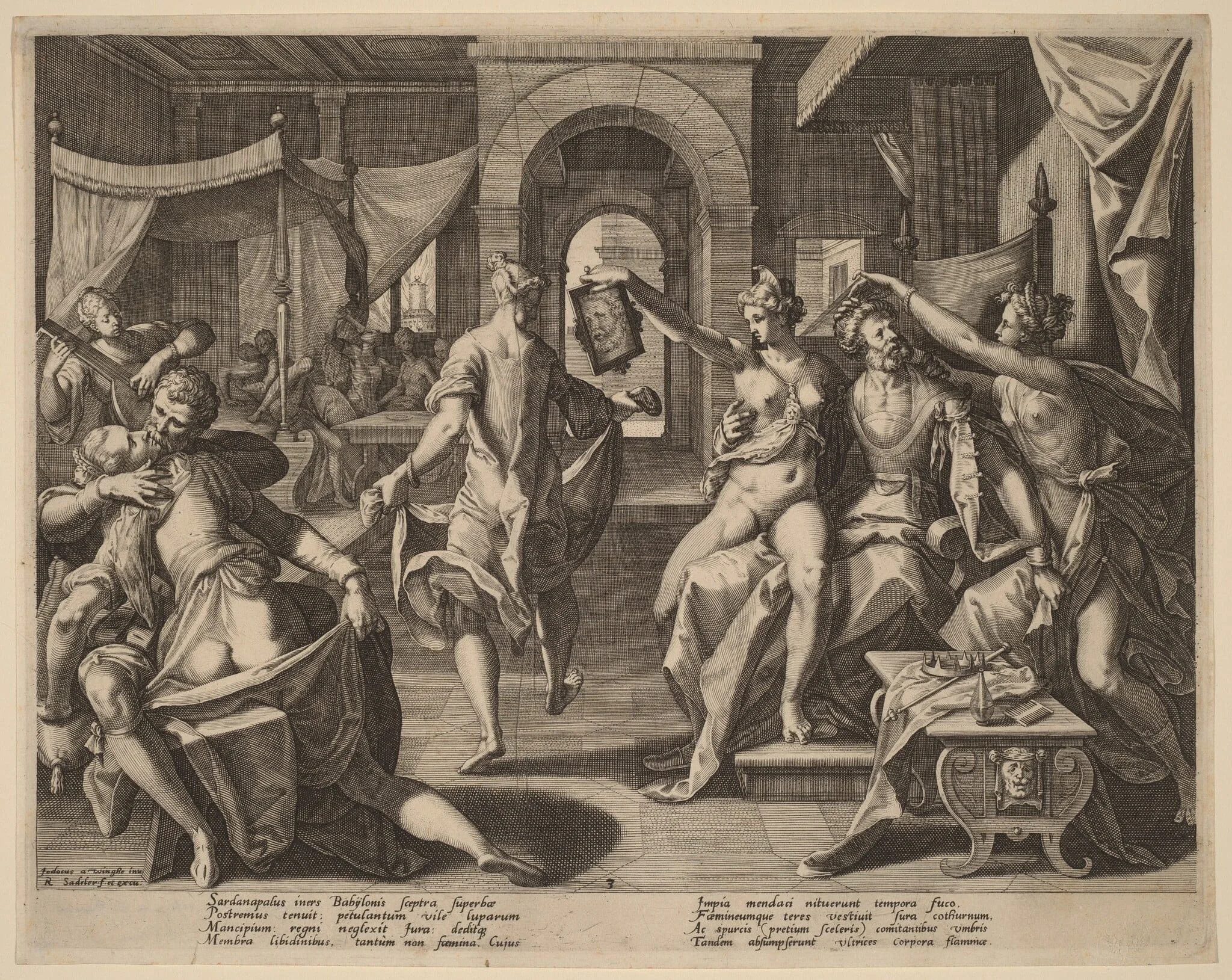 Sardanapalus among the Concubines, detail