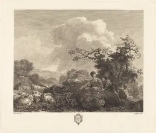 Annette a l'age de vingt ans (Annette at the Age of Twenty Years), by François Godefroy, ink, 1772