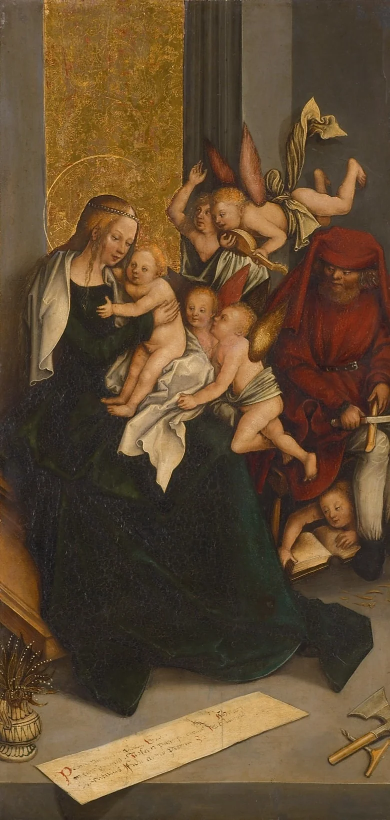 Holy Family with Angels, detail