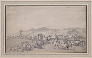 Cattle Market at Router Rocks, Cornwall, by Thomas Rowlandson
