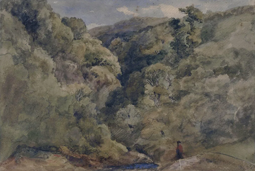 A Mountain Glen, by David Cox, watercolor, 1850