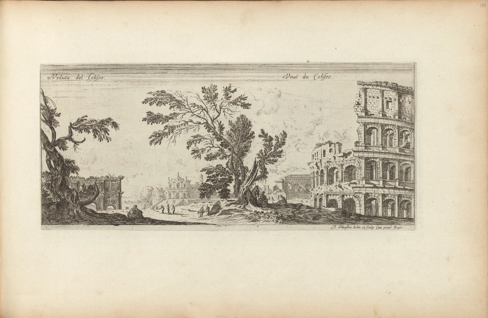 Veduta dei Coliseo, detail