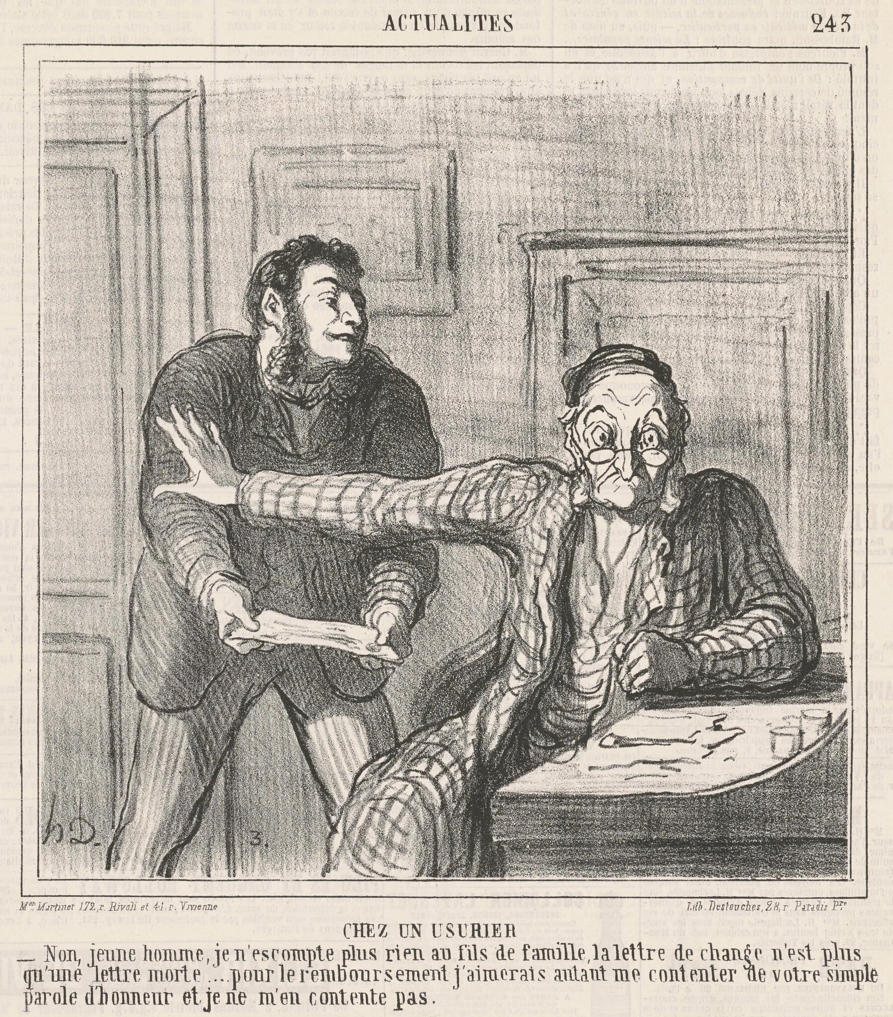 Chez un usurier, detail