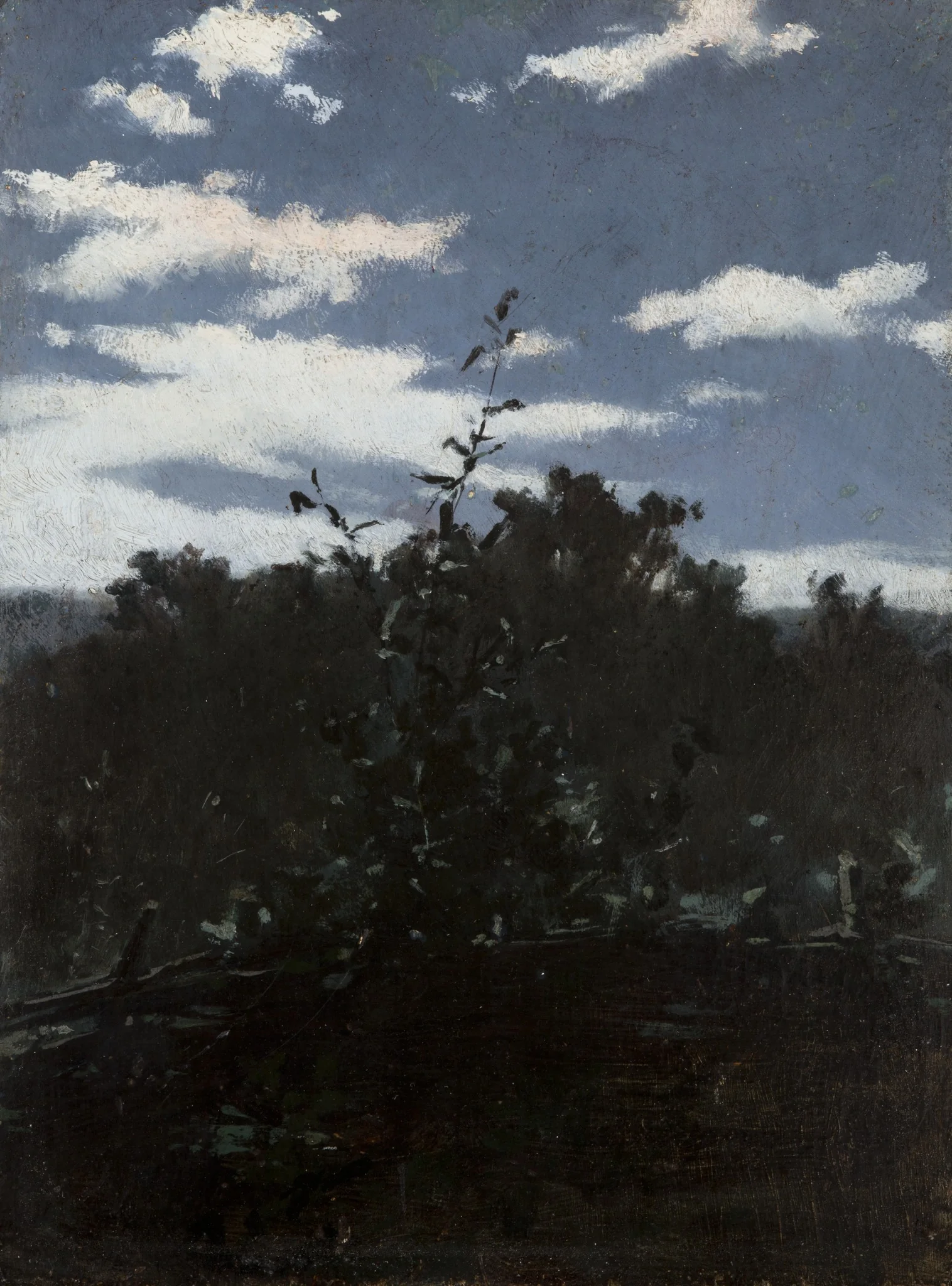 Landscape with a Brushwood Fence, detail