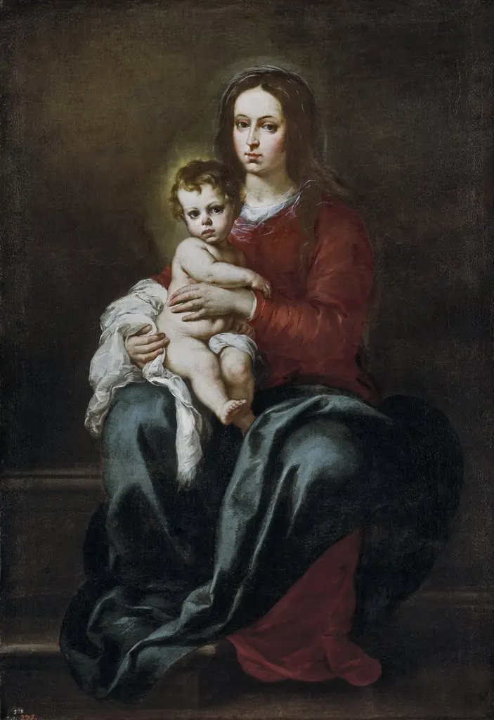 The Virgin and Child, by Bartolomé Esteban Murillo, oil, 1660