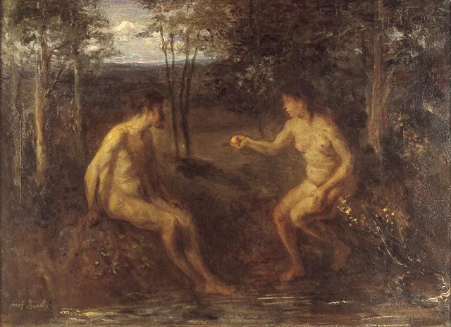 Adam and Eve., detail
