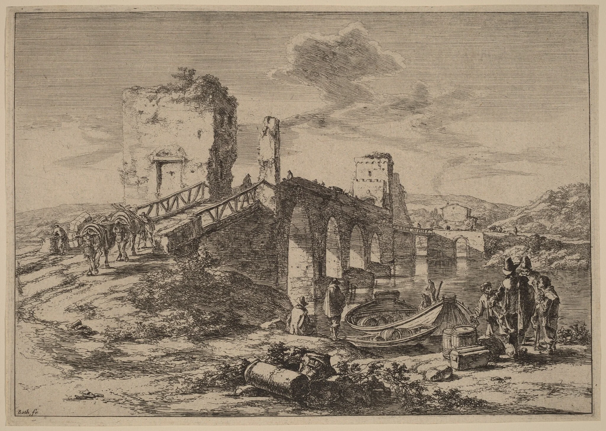 The Ponte Molle, detail