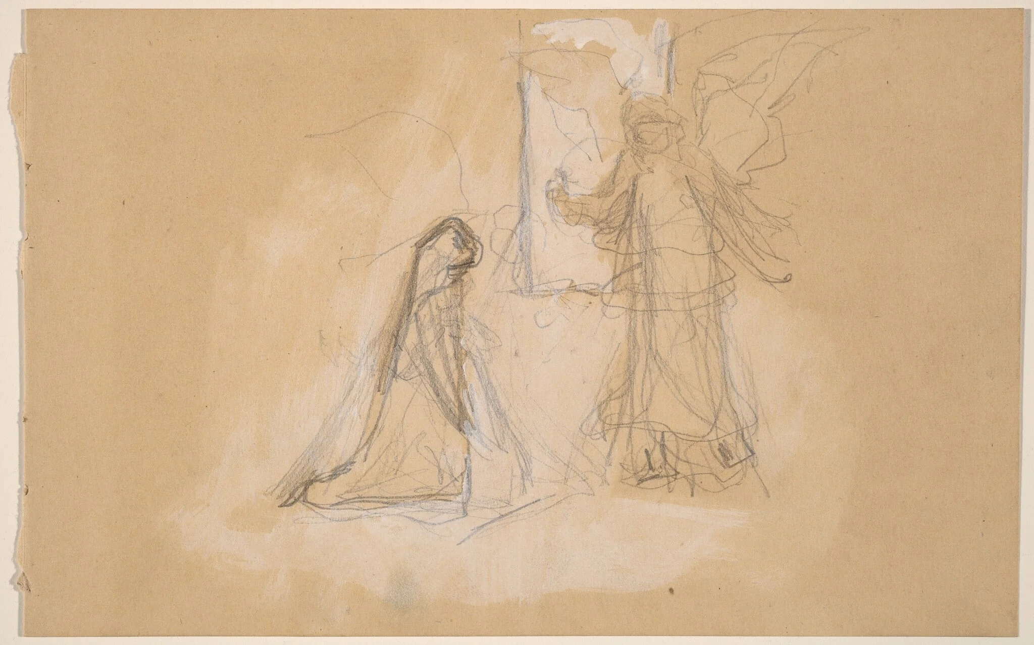Study of a Figure from Behind [recto], detail