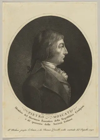 Pietro Moscati, by Raffaeli Albertolli, ink, 1797