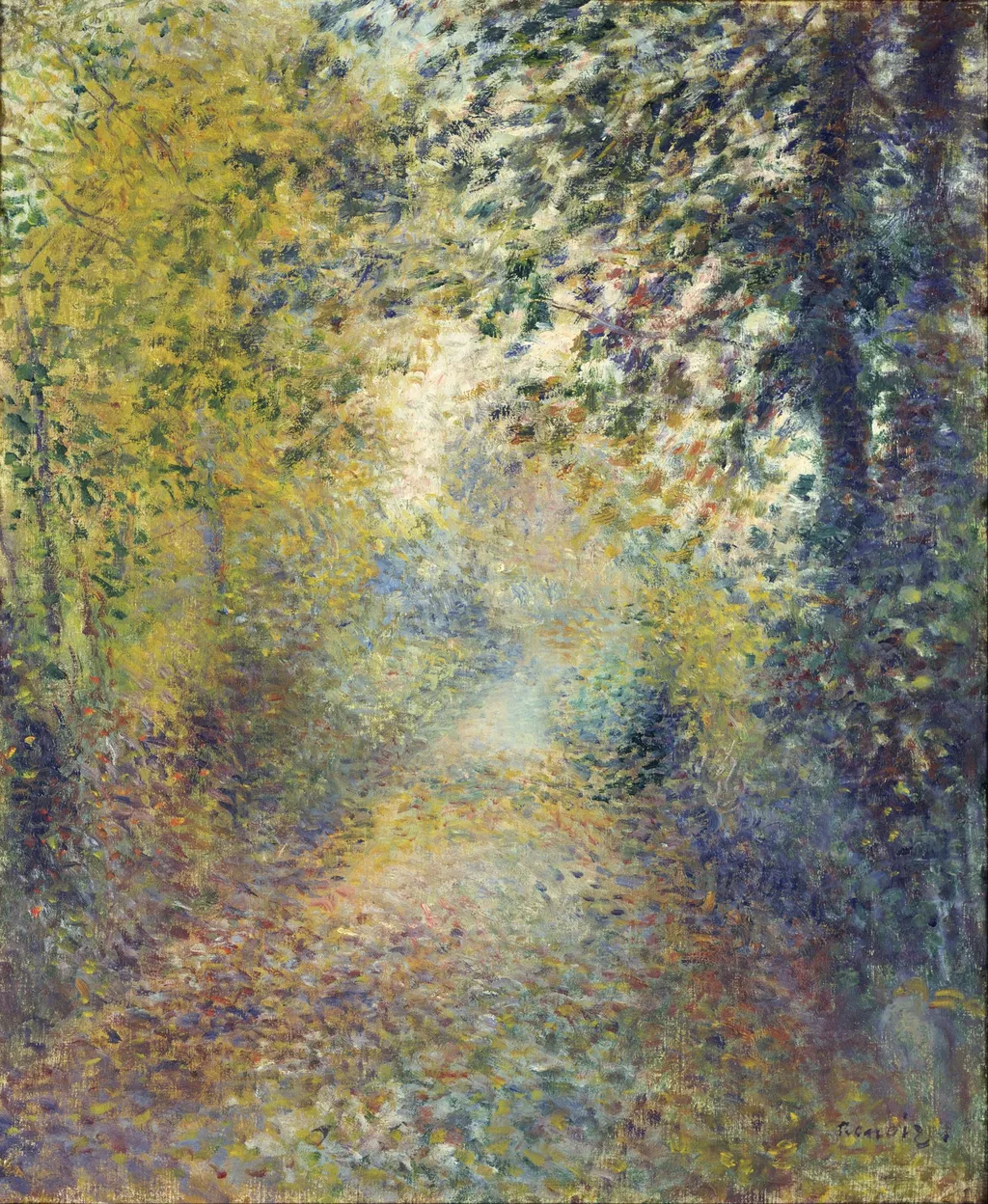 In the Woods, by Auguste Renoir, oil, 1890