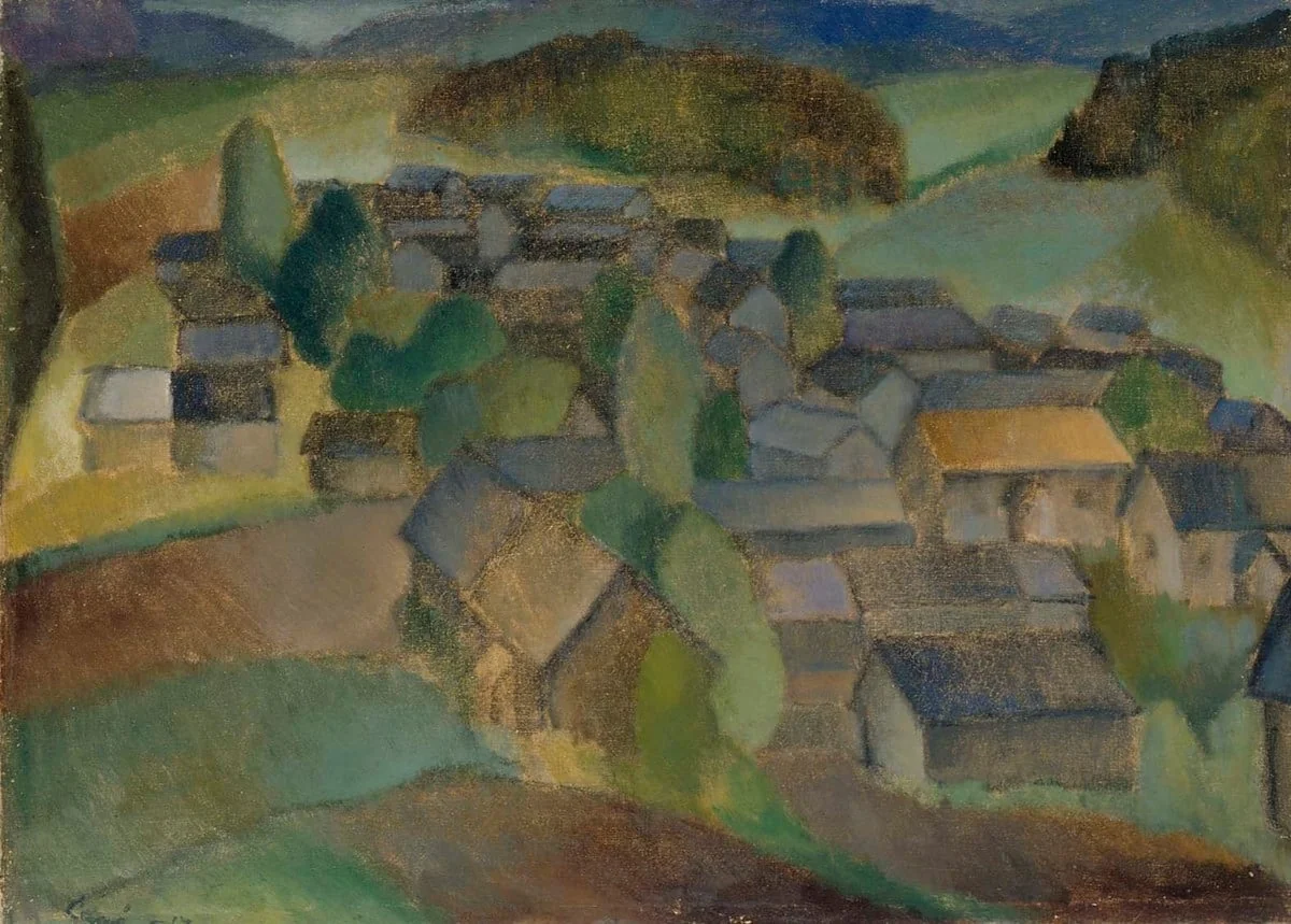 Maisema Ranskasta, detail