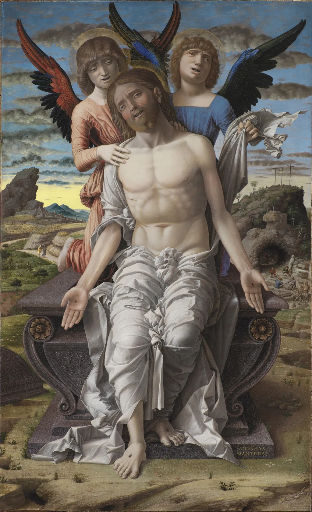 Christ as the Suffering Redeemer, by Andrea Mantegna, tempera, 1494