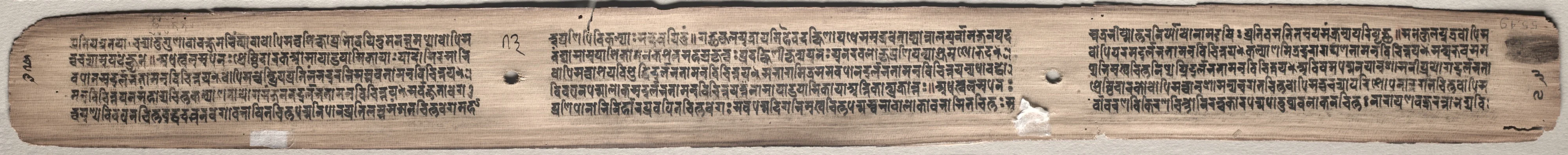 Text, folio 73 (verso) from a Gandavyuha-sutra (Scripture of the Supreme Array), detail