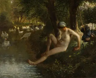 The Goose Girl, by Jean François Millet, oil, 1863