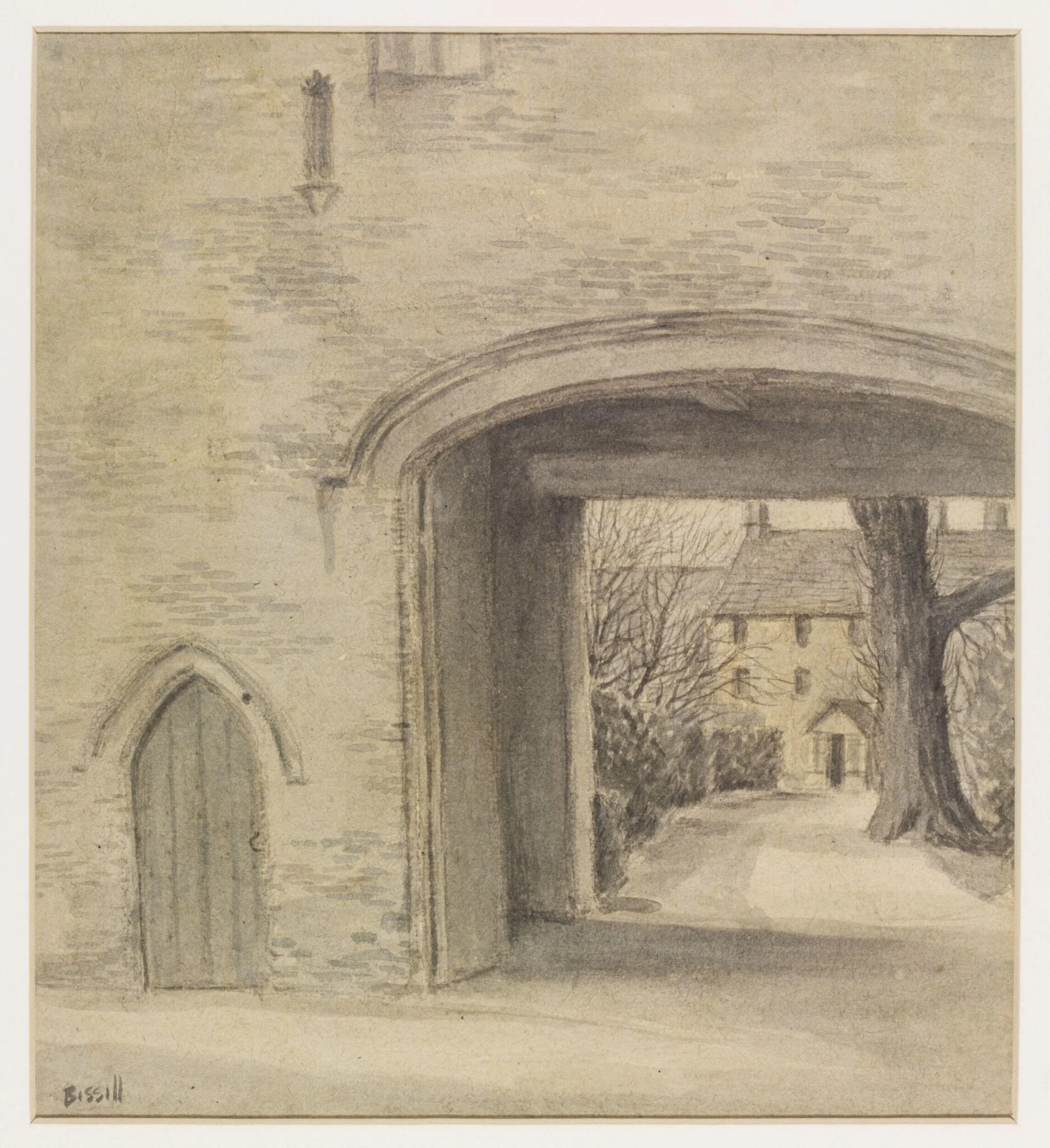 Old Monastery Doorway, now the entrance to Quenington Court, Quenington, detail