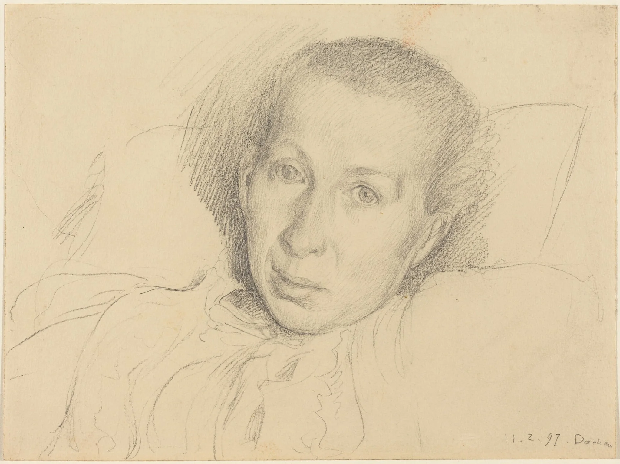 The Artist's Sister, Marie von Kalckreuth, detail