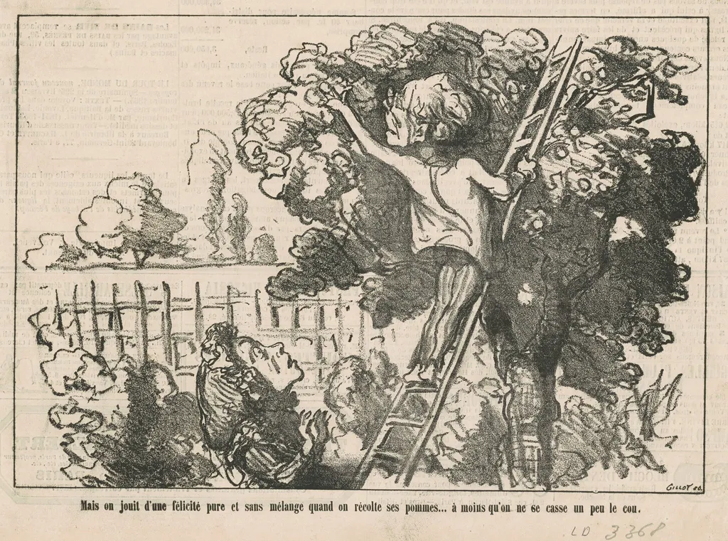 Mais on jouit d'une félicité pure, by Honoré Daumier, ink, 1865