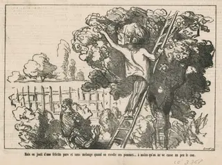 Mais on jouit d'une félicité pure, by Honoré Daumier, ink, 1865