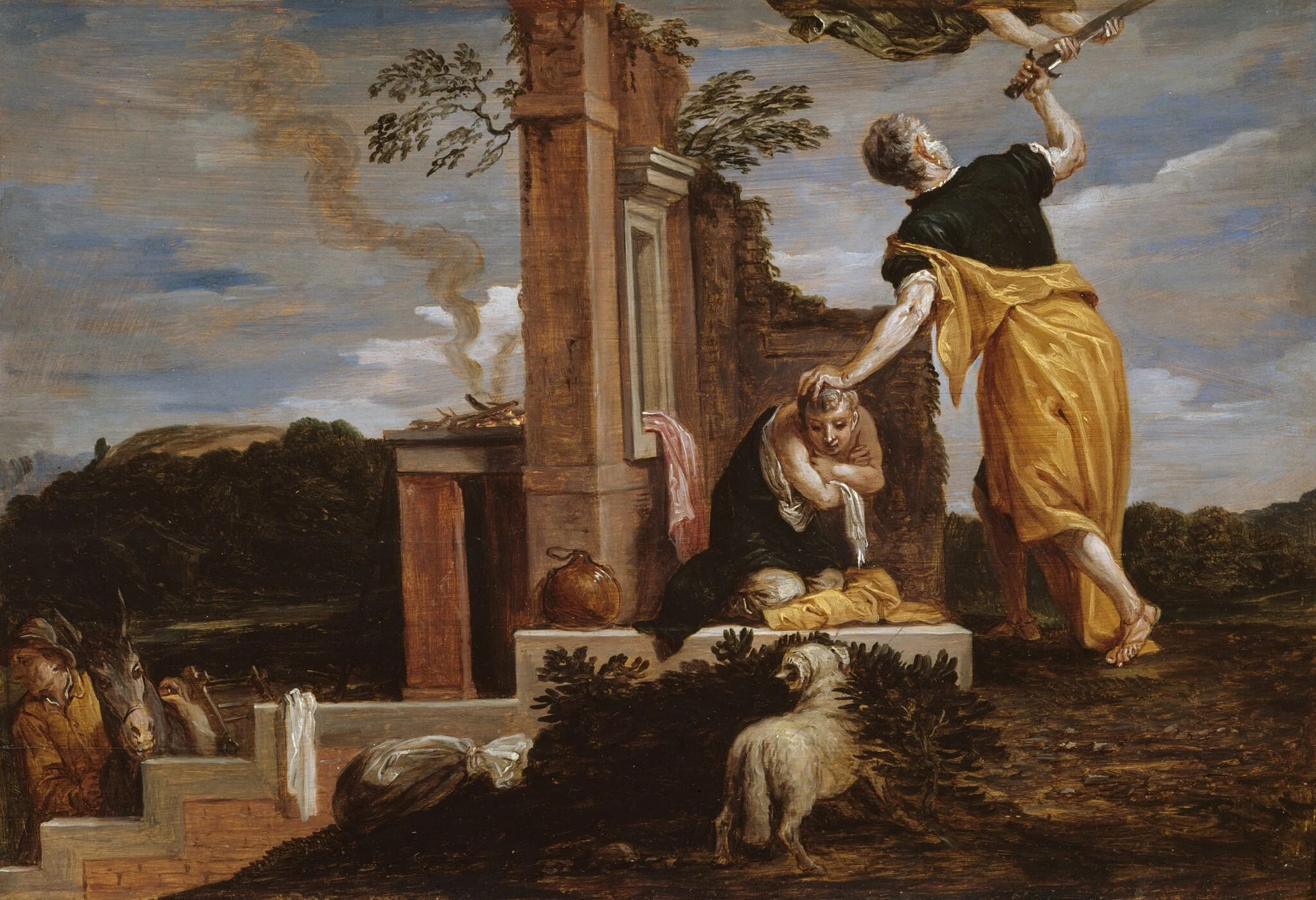 Abraham's Sacrifice of Isaac, detail