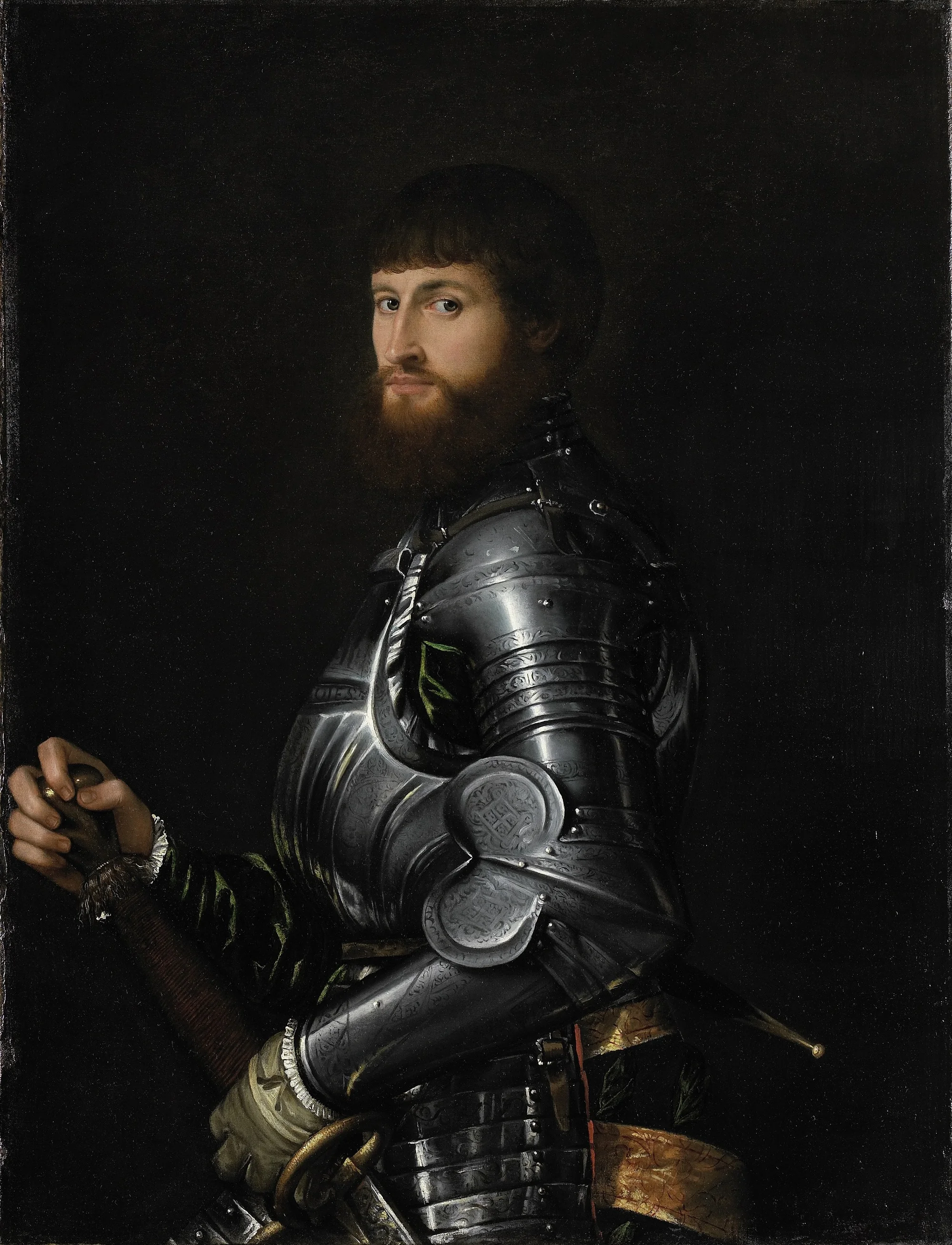 Portrait of a Nobleman in Armor, detail